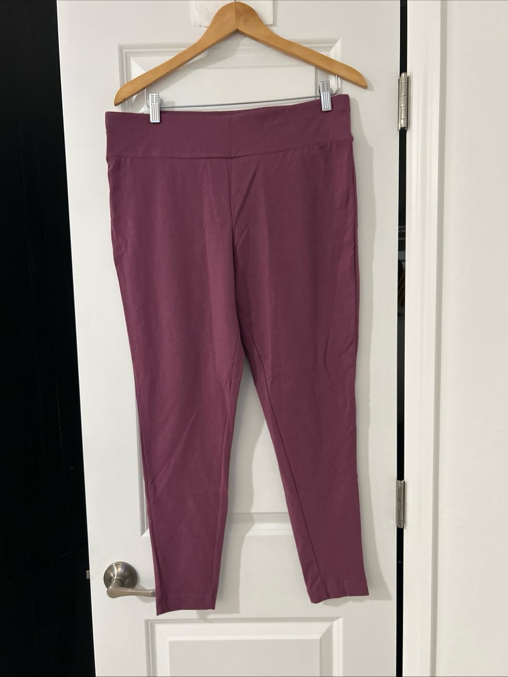 Terra & Sky Women's High Rise Full Length Leggings, Size 0x- Purple 27” Inseam